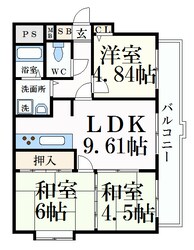 ベルレーブ本山の物件間取画像